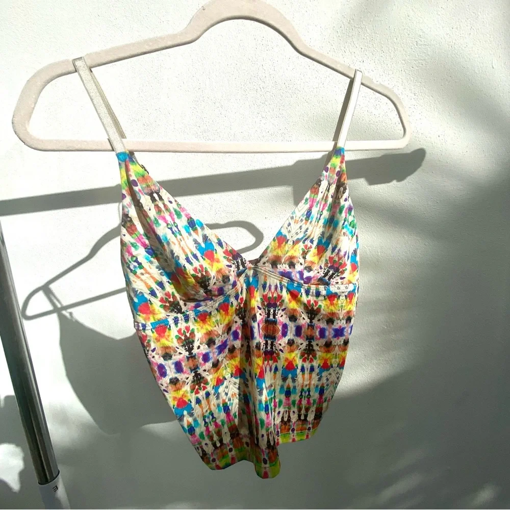 Boho Multicolor Abstract Print Cami Size XS - Picture 1 of 4
